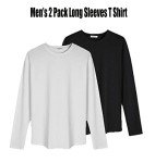Men's Fitted Long Sleeve Workout Tees - 2 Pack