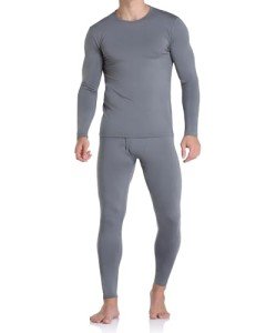 Men's Thermal Fleece-Lined Underwear Set - Grey