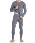 Men's Thermal Fleece-Lined Underwear Set - Grey