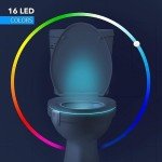 Color Changing Toilet Bowl Night Light Gadget