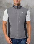 Men's Lightweight Windproof Softshell Vest - Grey
