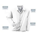 Water-Resistant Nylon Jacket for Active Coaches, XL