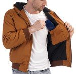 Men's Waterproof Hooded Flannel Lined Active Jacket
