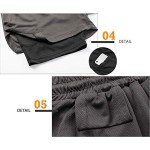 Surenow Men's 2-in-1 Running Shorts - Grey