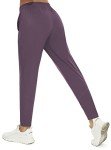 Women's Lightweight High-Waisted Jogger Pants - Vintage Grape