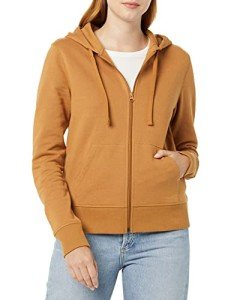 French Terry Fleece Full-Zip Hoodie for Women
