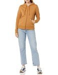 French Terry Fleece Full-Zip Hoodie for Women