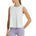 Women's Open Back White Tank Top - Size Large