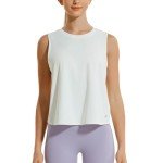 Women's Open Back White Tank Top - Size Large