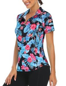Women's Moisture-Wicking Sun Protection Polo Shirt