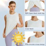 Women's Open Back White Tank Top - Size Large