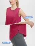 BALEAF Women's Sleeveless Workout Tank Top - Rosy