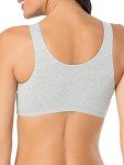 Fruit of the Loom Women's Sports Bra - Black/Grey