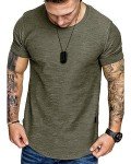Men's Green Muscle Gym Workout Tee