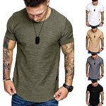 Men's Green Muscle Gym Workout Tee