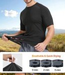 5-Pack Men's Compression Workout Shirts - Black