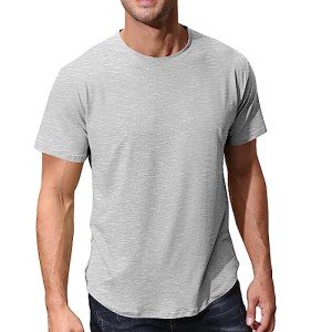 Men's Quick Dry Gym Shirts - Light Grey
