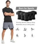 5-Pack Men's Compression Workout Shirts - Black
