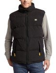 Men's Insulated Puffer Vest with Pockets - Black