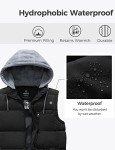 Men's Insulated Puffer Vest Hoodie - Black XL