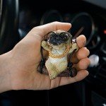 Pug Mirror Accessories - Swinging Dog with Glasses