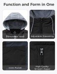 Men's Insulated Puffer Vest Hoodie - Black XL