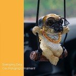 Pug Mirror Accessories - Swinging Dog with Glasses