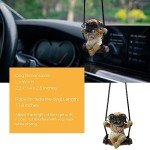 Pug Mirror Accessories - Swinging Dog with Glasses