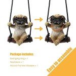 Pug Mirror Accessories - Swinging Dog with Glasses