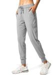 SANTINY Women's Light Grey Jogger Sweatpants