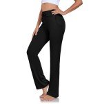 Women's Comfy Yoga Pants with Pockets - Black