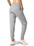 SANTINY Women's Light Grey Jogger Sweatpants