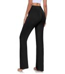 Women's Comfy Yoga Pants with Pockets - Black