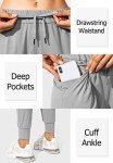SANTINY Women's Light Grey Jogger Sweatpants