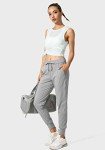 SANTINY Women's Light Grey Jogger Sweatpants