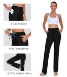Women's Comfy Yoga Pants with Pockets - Black