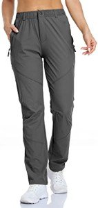 Lightweight Women's Golf Pants with Pockets - Dark Grey