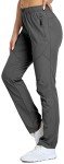 Lightweight Women's Golf Pants with Pockets - Dark Grey