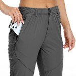 Lightweight Women's Golf Pants with Pockets - Dark Grey