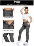 Lightweight Women's Golf Pants with Pockets - Dark Grey