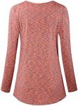 Kimmery Plus Size Long Sleeve Orange Workout Top