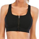 High-Impact Strappy Sports Bra with Front Zipper