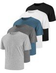 Men's Moisture-Wicking Short Sleeve Active T-Shirts 5-Pack