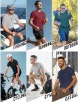 Men's Moisture-Wicking Short Sleeve Active T-Shirts 5-Pack