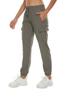 Lightweight Women's Hiking Cargo Pants in Khaki