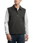 Men's Lightweight Sherpa Fleece Winter Vest - Deep Gray