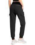 Women's Quick-Dry Hiking Pants with Pockets, Black
