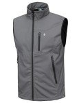 Men's Lightweight Windproof Softshell Vest - Gray XL