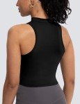 MathCat Women's Sleeveless Half-Zip Active Tank Top