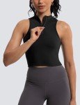 MathCat Women's Sleeveless Half-Zip Active Tank Top